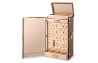 LOUIS VUITTON Leather Shoe Box Storage Unisex Brown