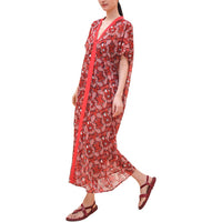 HERMES SS24 Short-Sleeved Dresses Women's Red