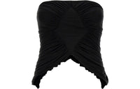 SAINT LAURENT Ruched Cropped Bustier
