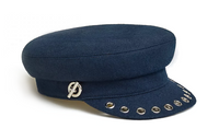 HERMES Fleece Metal Berets Women's Blue