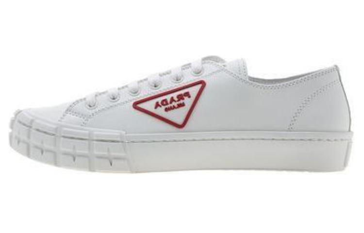 PRADA Abrasion Resistant Low Top Skateboard Shoes Men's White