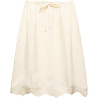 PRADA Drawstring waist Silk Midi Skirt