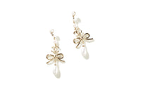 CHANEL Earrings Women's Gold, White