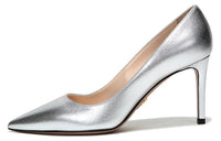 PRADA Slim Heel High Heels 8.5cm Women's Silver