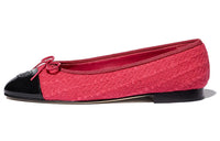 CHANEL Casual Single Shoes Women's Pink Black