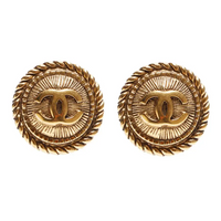 CHANEL 1980s Cc Clip-on Earrings