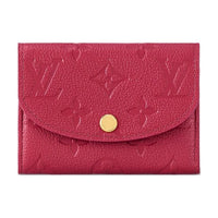 LOUIS VUITTON Rosalie Leather Wallet Women's Red