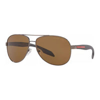 PRADA Metal Aviator Sunglasses Men's Brown