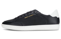 SAINT LAURENT SL/10 Skateboard Shoes Men Low-Top Black White