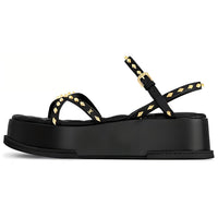 LOUIS VUITTON MAYA FLATFORM Strap Sandals 5cm Women's Black