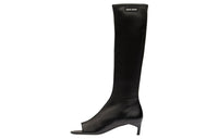MIU MIU Knee-high Boots 4.5cm Women's Black