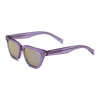SAINT LAURENT Acetate Nylon Irregular Shape Sunglasses Women's Purple