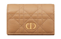 DIOR Caro Soft Calfskin Wallet Extra Small Women's Brown