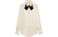 CELINE Romy Bow Detailed Long-Sleeved Shirt