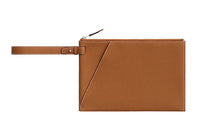 HERMES Cabavertige Togo Calfskin Clutch Men's Gold