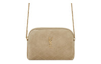 SAINT LAURENT GABY Suede Clutches Shoulder Bag Crossbody Bag Regular Women's Matte Gold