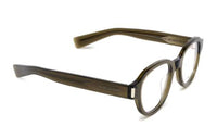 SAINT LAURENT Acetate Irregular Shape Eyeglass Frames Men's Green