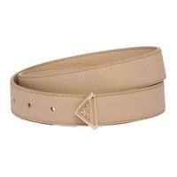 PRADA Cow Leather Belts Women's Sandy Beige 2.5CM