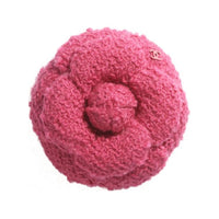 CHANEL Wool Brooches Women's Pink