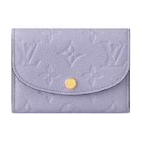 LOUIS VUITTON Cow Leather Wallet Women's Light Purple