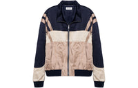 SAINT LAURENT Panelled High Neck Zipped Bomber Jacket