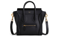 CELINE Cow Leather Smile Bag Portable Crossbody Bag Shoulder Bag Women's Black