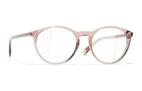CHANEL Round Eyeglass Frames Women's Pink