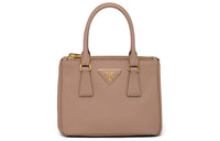 PRADA Saffiano Leather Shoulder Bag Women's Nude Pink