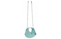 PRADA Genuine Leather Shoulder Bag Women's Blue