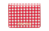 MIU MIU Leather Wallet Women's Red