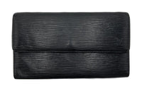 LOUIS VUITTON Epi Leather Wallet Women's Black