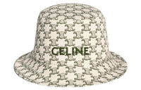 CELINE Bucket Hats Unisex Milk White/Green
