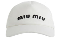 MIU MIU Cotton Baseball Caps Women's White