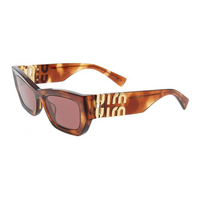 MIU MIU Rectangular Sunglasses Men's Brown