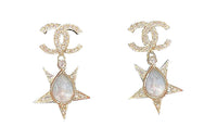 CHANEL Metal Earrings Women's Gold