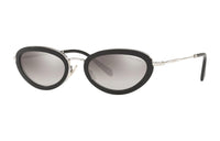 MIU MIU Acetate Oval Sunglasses Women's Black