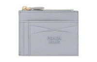 PRADA Saffiano Leather Card Holder Women's Blue