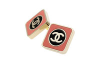 CHANEL 2023 Cc Square Stud Earrings