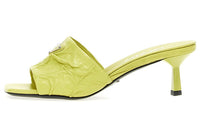 PRADA Abrasion Resistant Slide Slippers 5.5cm Women's Yellow