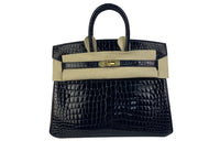 HERMES Birkin Crocodile Leather Birkin Bag Handbags Regular Women's Black