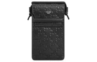 CELINE Calfskin Cell Phone Pouch Men's Black