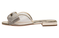 MIU MIU Slip-Resistant Slide Slippers Women's Silver