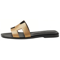 HERMES Oran Slide Slippers Women's Gold