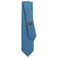 HERMES Mulberry Silk Ties Men's Sky Blue
