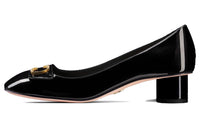 DIOR C'est Dior Chunky Heel High Heels 3.5cm Women's Black