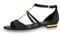 LOUIS VUITTON Sparkle Strap Sandals Women's Black