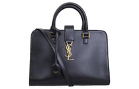 SAINT LAURENT Leather Handbag Regular Women's Black