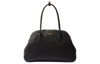 PRADA Leather One Shoulder Handbag Medium Size Women's Black
