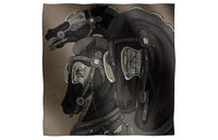 HERMES Silk Scarves Men's Umber