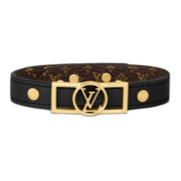 LOUIS VUITTON Calfskin Wristbands Women's Black